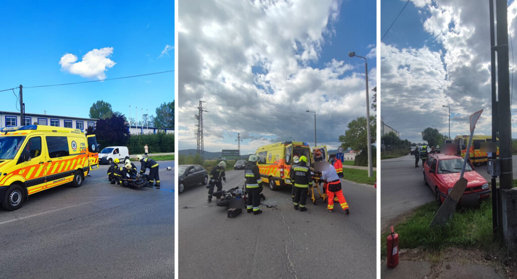 Motoros és személygépkocsi ütközött össze Szentendrén