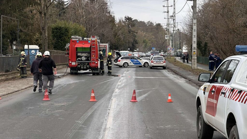 Megsérült egy gázvezeték Szentendrén