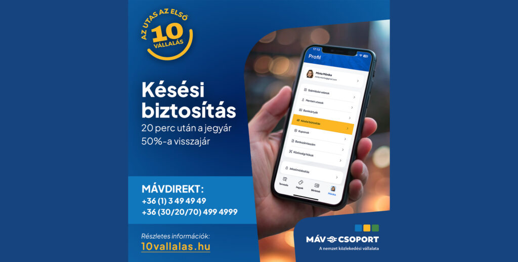 Három nap alatt közel tízezer esetben térítette vissza a jegyár felét a MÁV