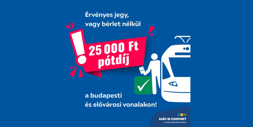 MÁV-csoport: október 16-tól egységes lesz a pótdíj összege