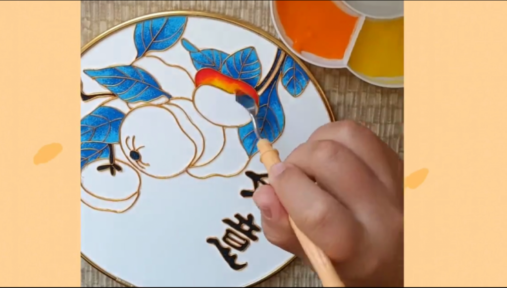 Shandong tartomány, Shen megye, Shiziyuan község: Drótzománc festés „ShiShi” Nem anyagi kulturális örökség, mesterségbeli tudás a szerencse átadására