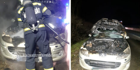 Autó motortere égett Szentendrén